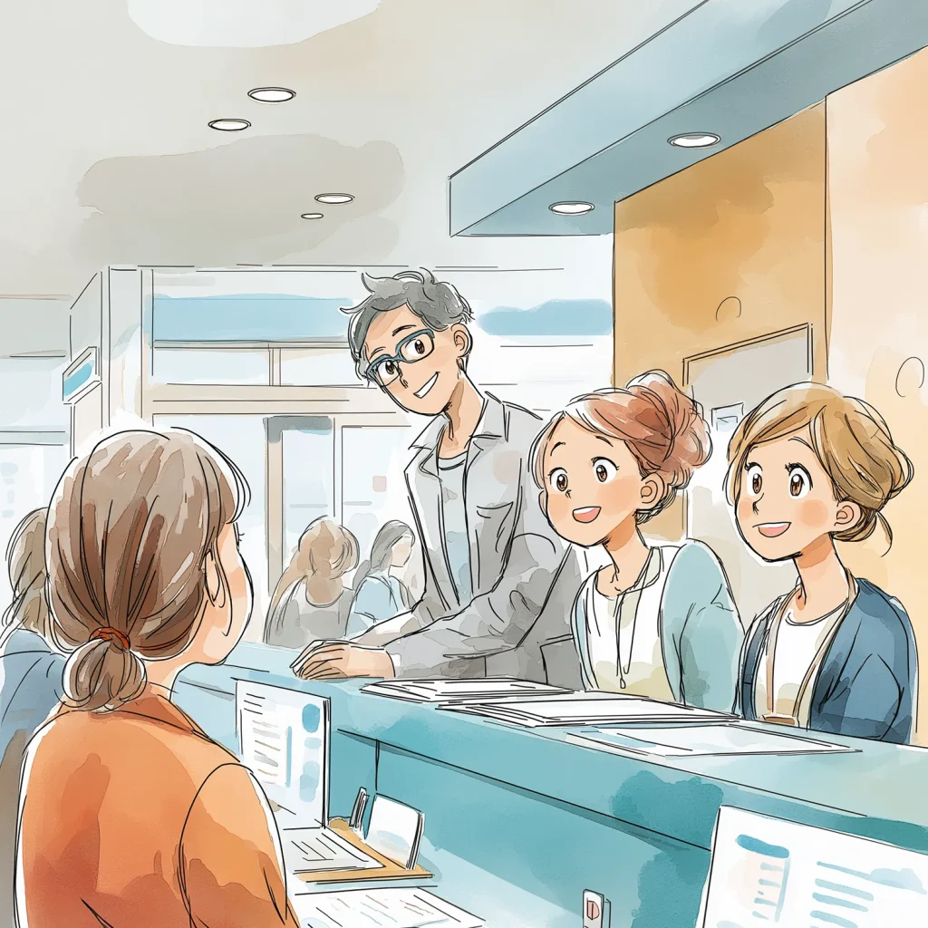 役所、銀行での手続きのお手伝い